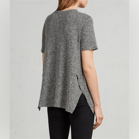 All Saints Women’s Rosa Flame Tee in Heather Grey Size S - Picture 4 of 16